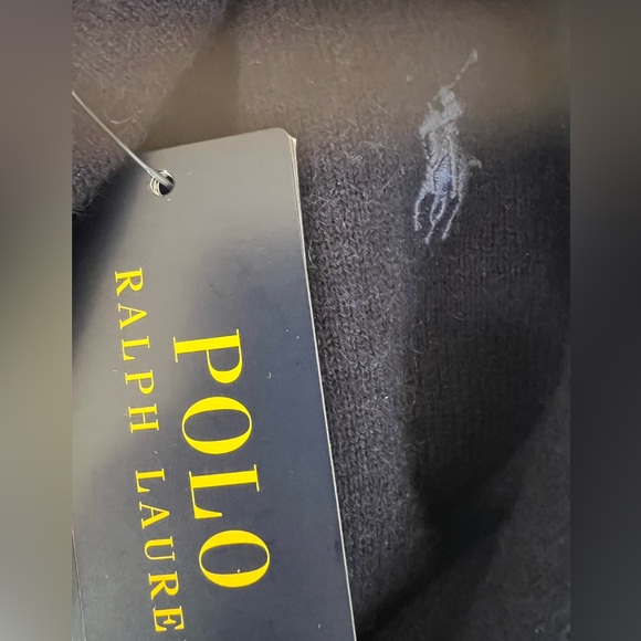 NWT Polo Ralph Lauren Men's 100% Cashmere Dark Blue Crewneck Sweater Size M - Picture 9 of 12
